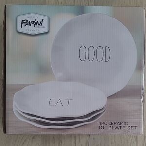 🟪🟪 Parini Ceramic Plate Set - White
